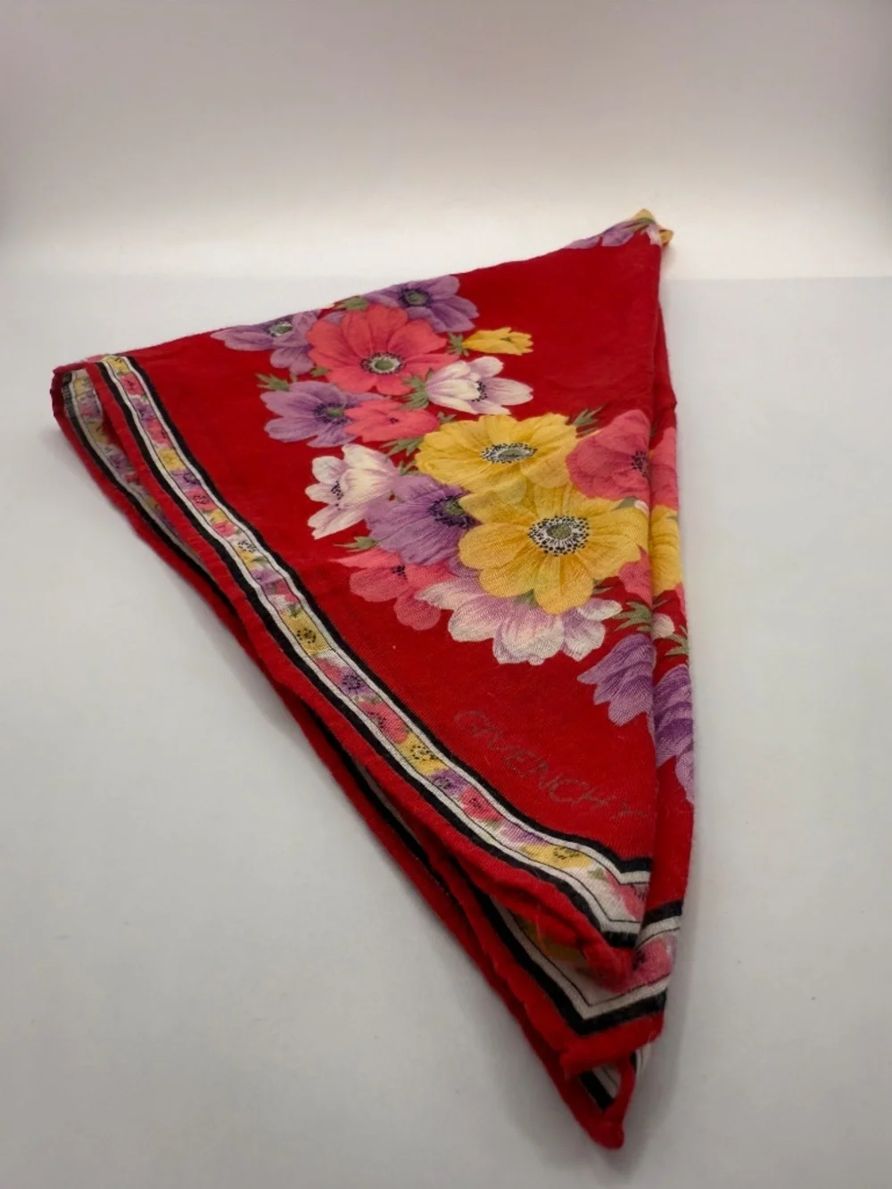 EPIC GIVENCHY RED FLORAL SCARF!